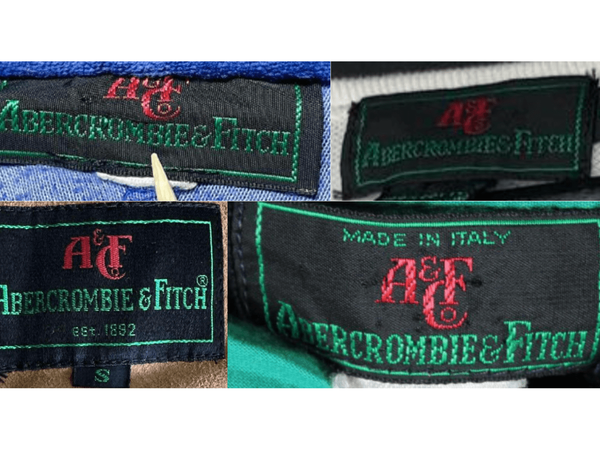 'A&F' & Safari Tags label