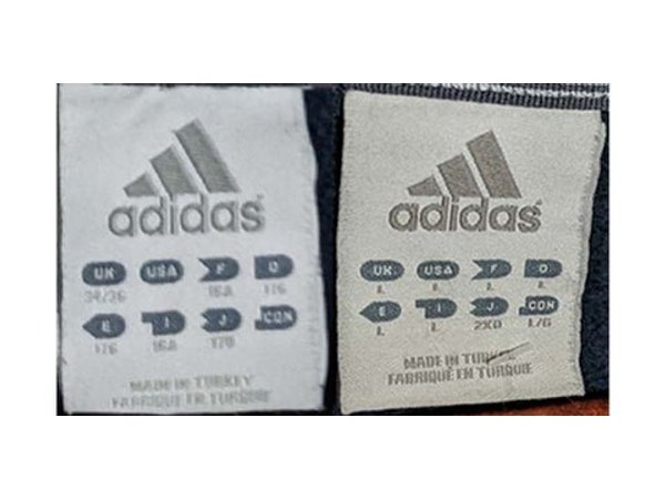 Mountain Logo, Multi-Code Sizing label