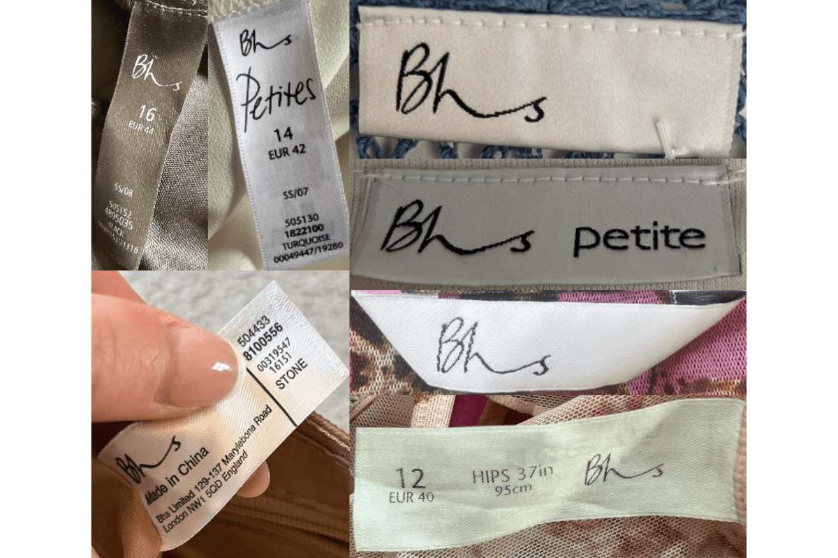 Contemporary-Font BHS Tags label