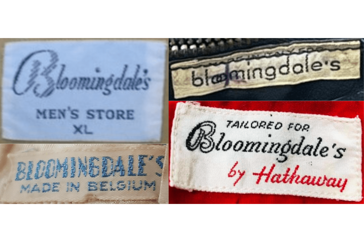 1950s vintage Bloomingdale’s tags label