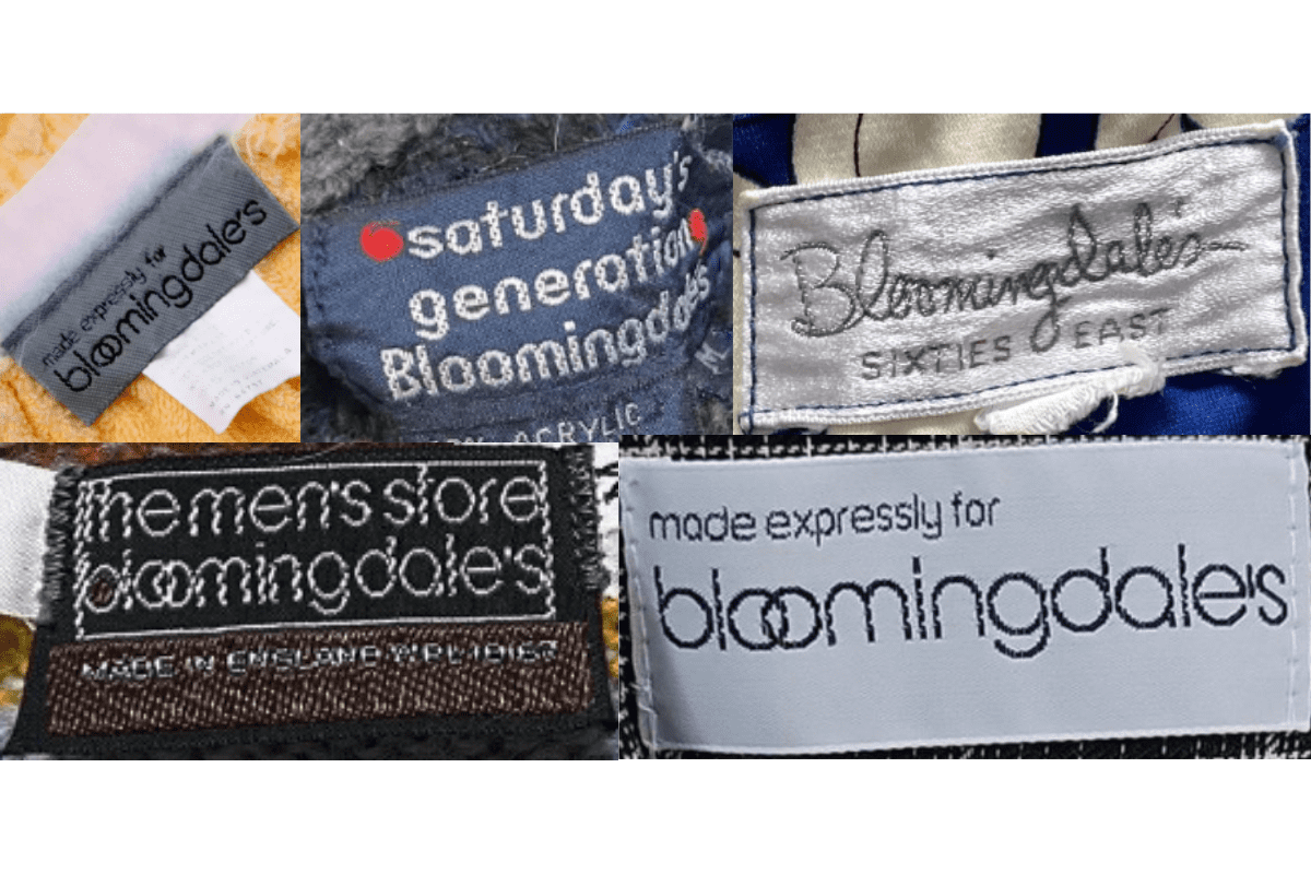 1970s vintage Bloomingdale’s tags label