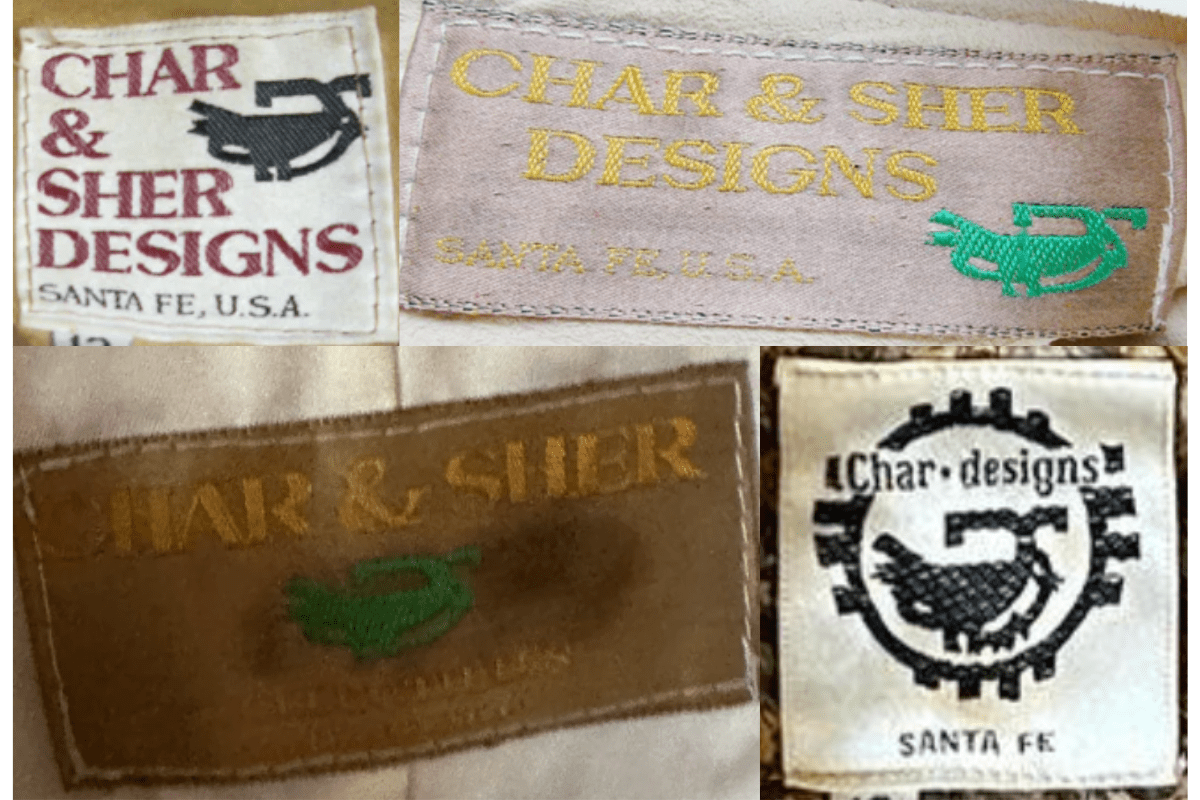 1980s Char & Sher Designs Tags label