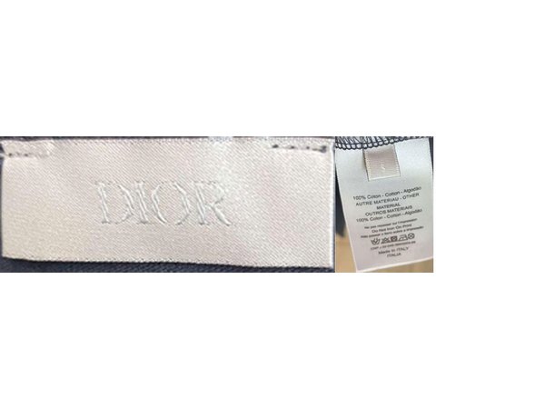 Capitalised 'DIOR' Tags label