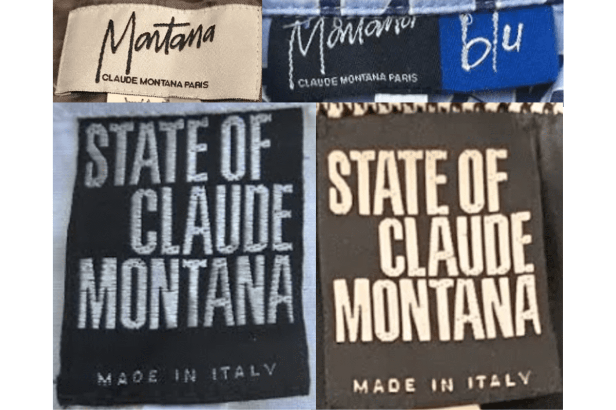 1990s Montana Blu Line Tags label