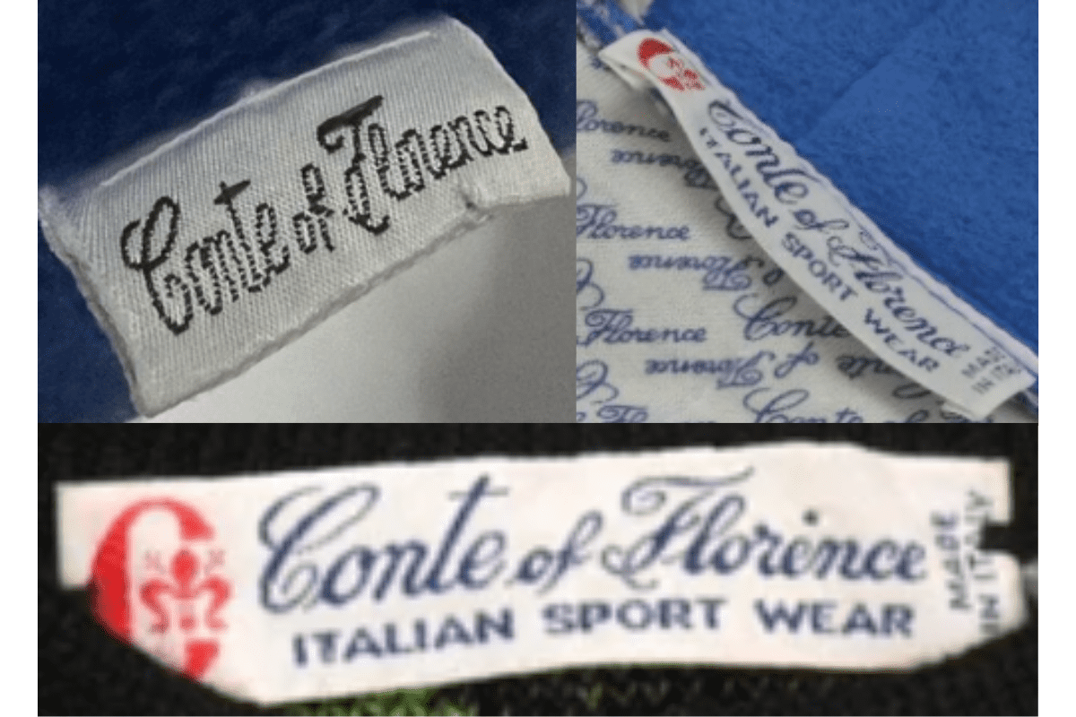 1980s Cursive Italia Tags label