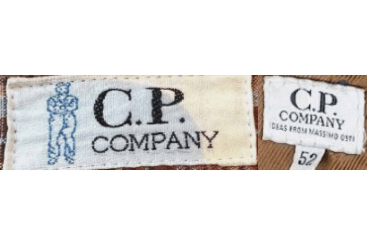 1970s vintage CP Company tags label