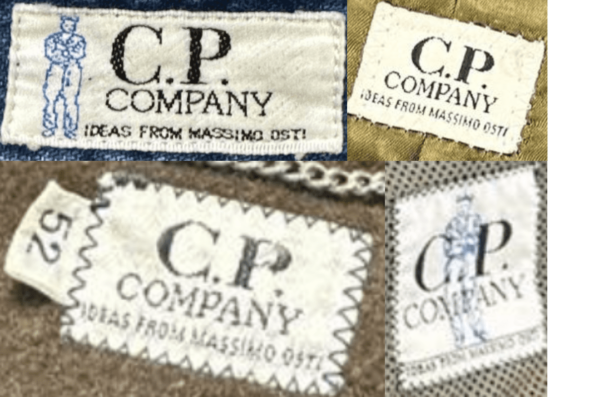 1980s vintage CP Company tags label