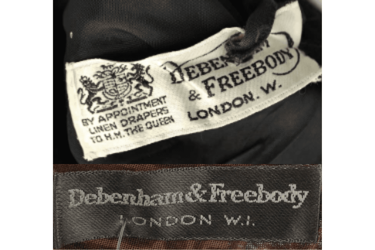 1960s Debenham & Freebody Tags label
