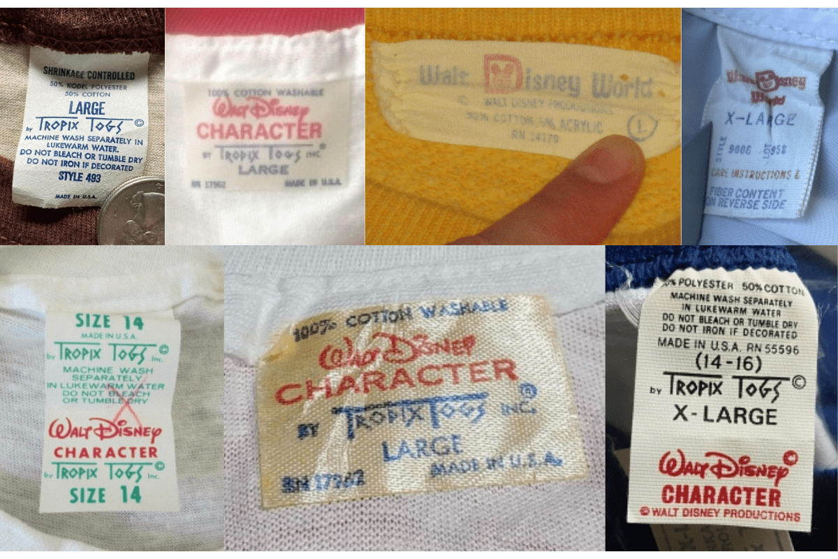 1970s Tropix Togs Tags label