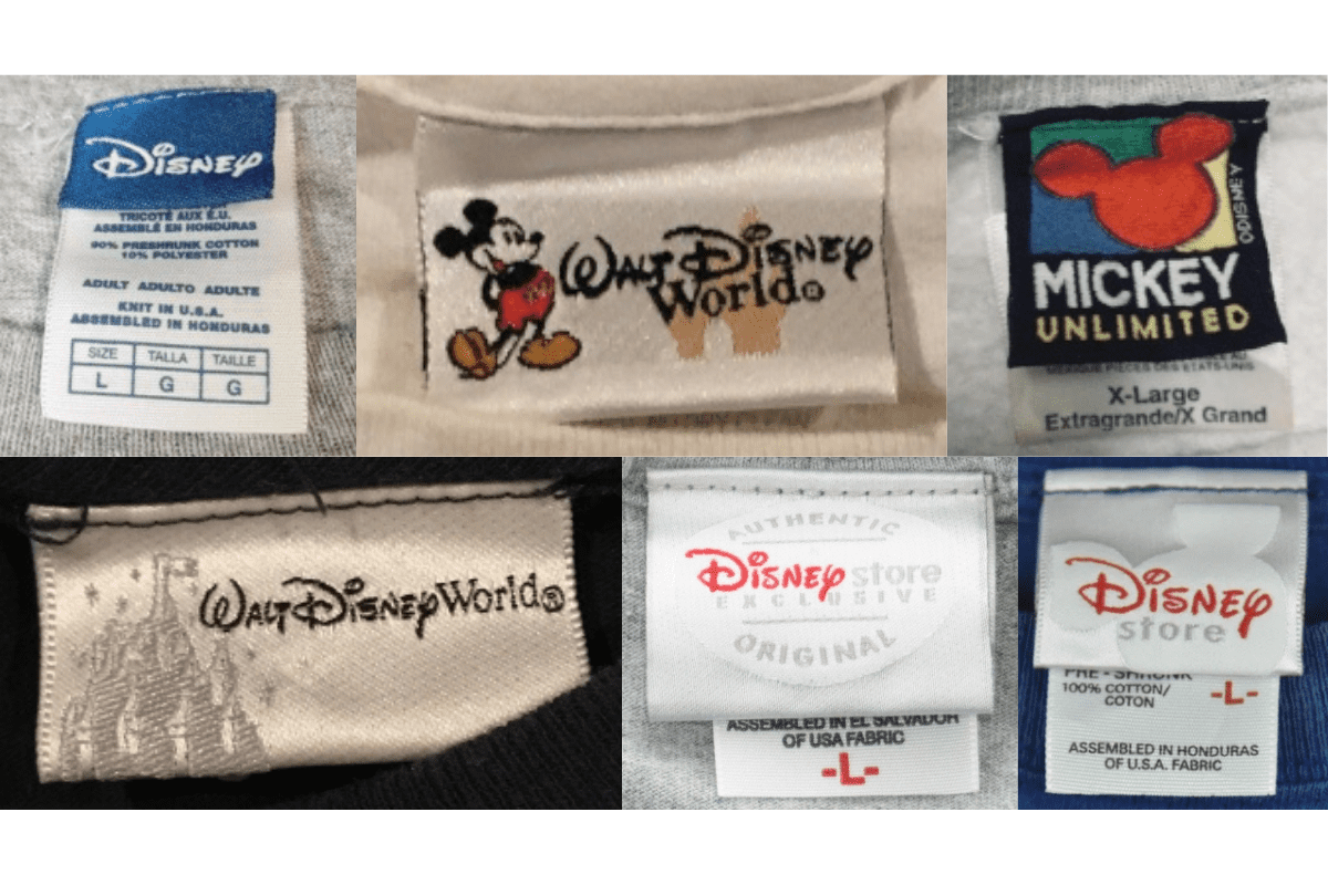 2000s Disney Store Tags label