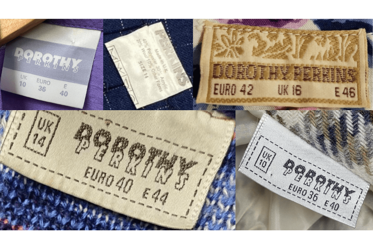 1980s Bold Monochrome Tags label