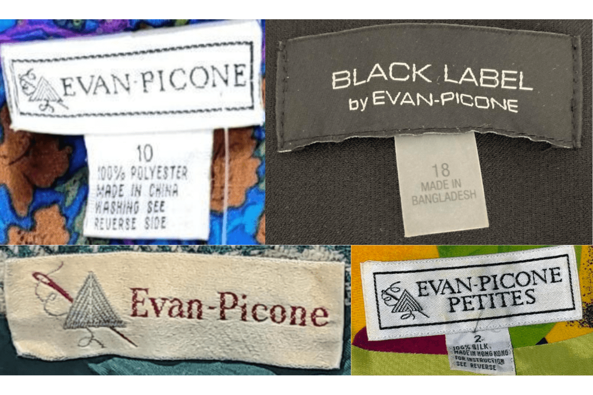 1980s Career Attire Tags label