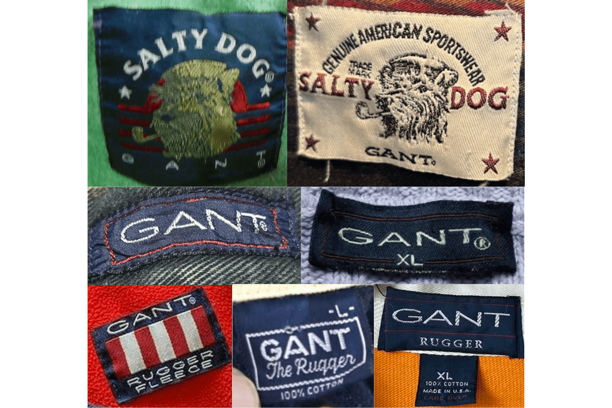1990s vintage GANT tags label