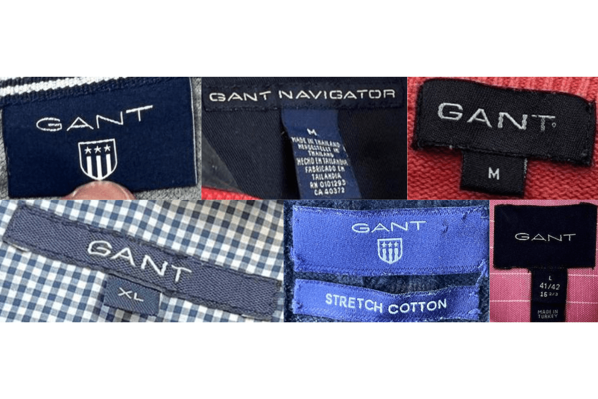 2000s vintage GANT tags label