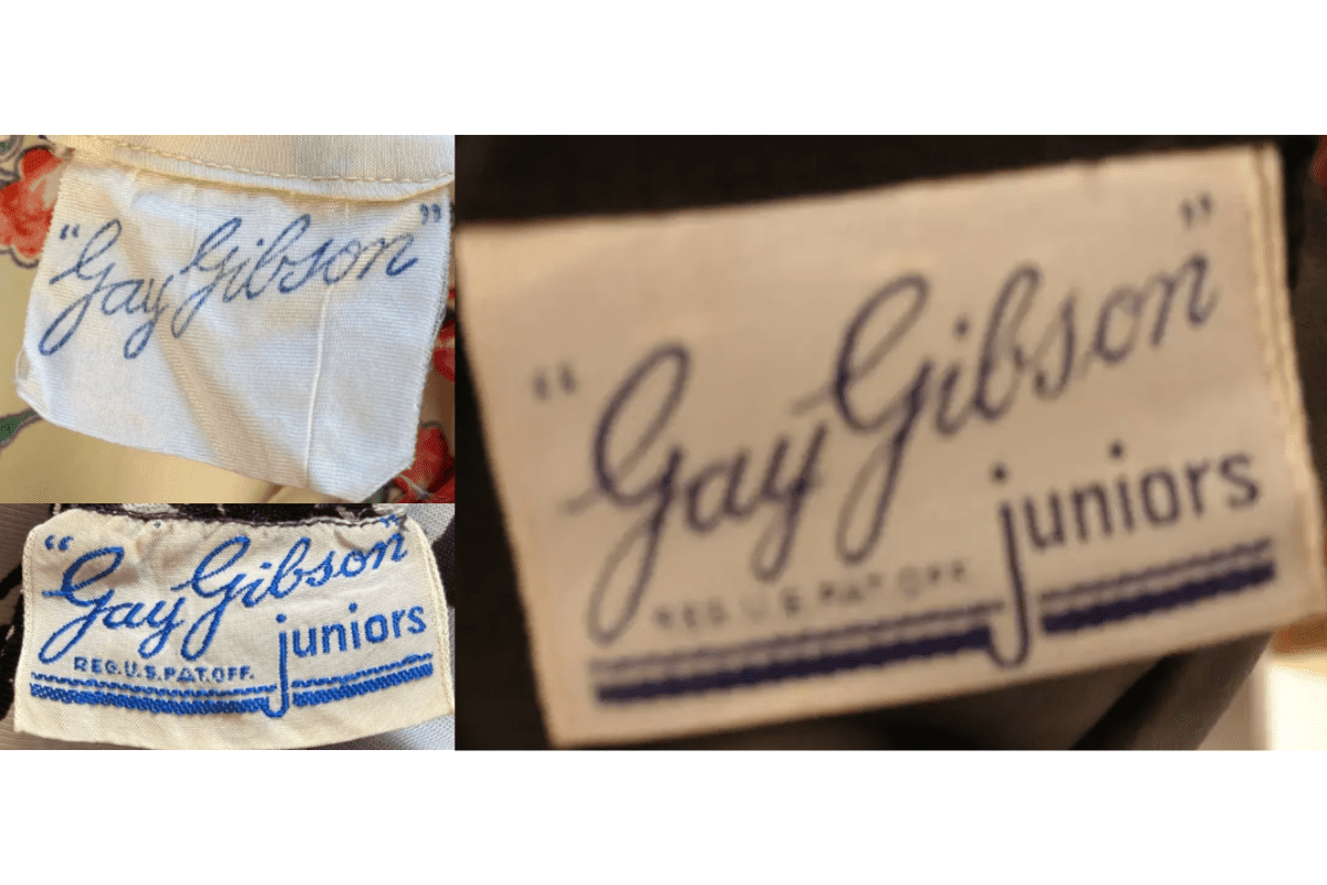 1940s Founding Cursive Tags label