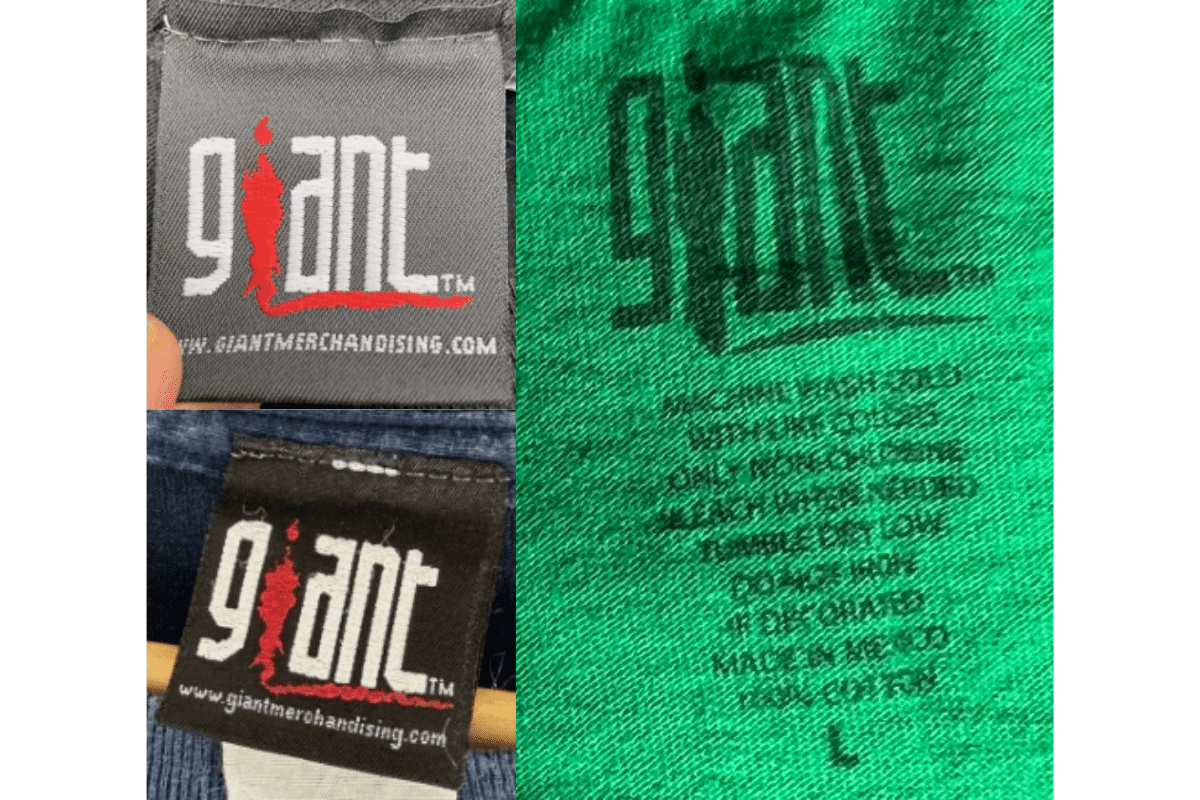 2000s vintage Giant tags label