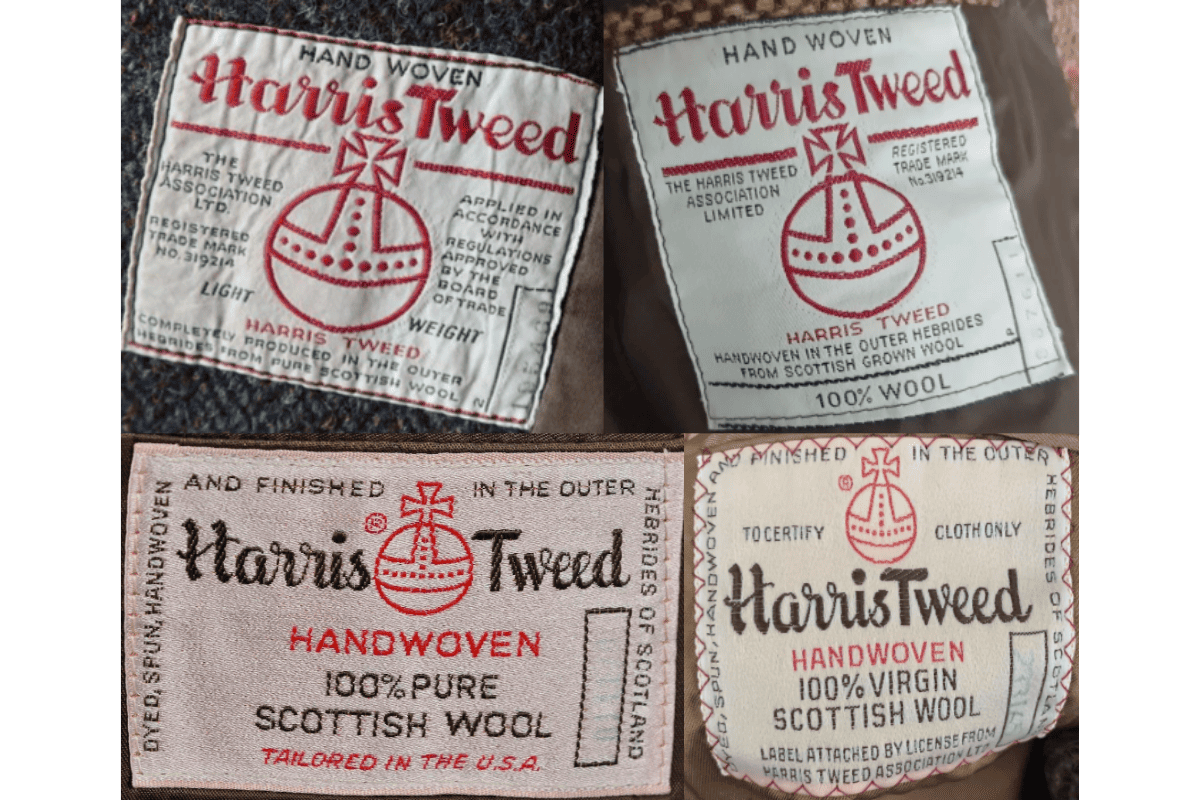 1970s vintage Harris Tweed tags label