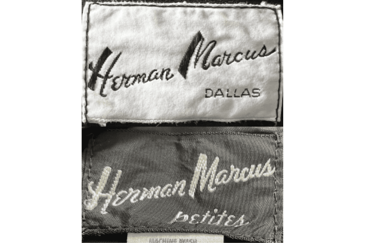 1970s vintage Herman Marcus tags label