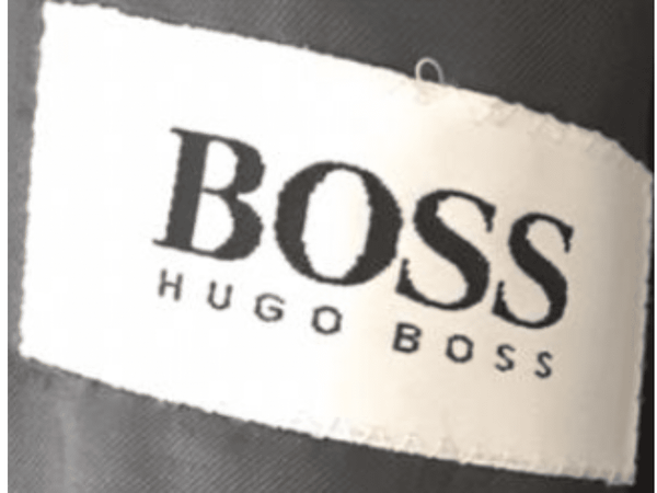 'Styled by Hugo Boss' Tags label