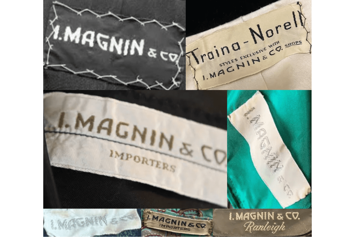 1950s vintage I. Magnin tags label