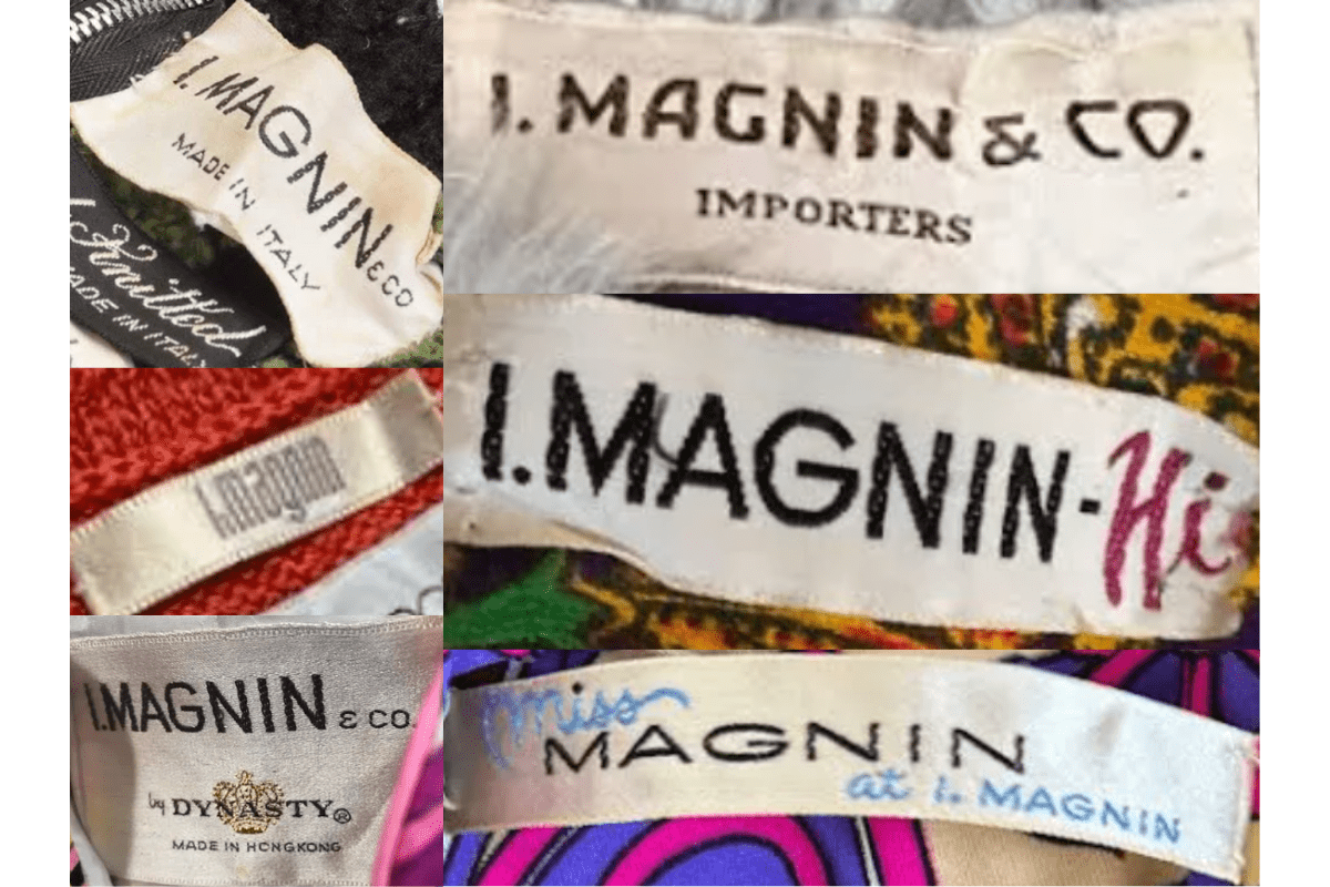 1970s vintage I. Magnin tags label