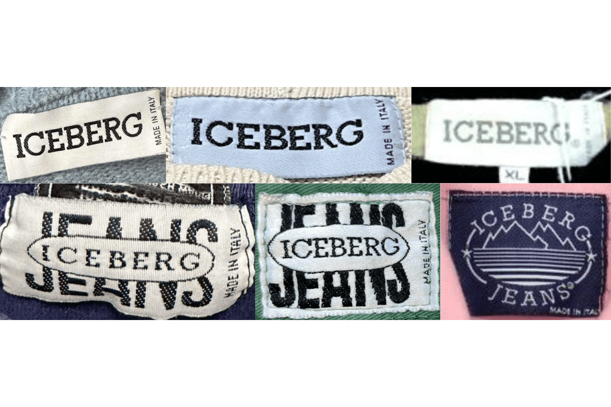 1990s vintage Iceberg tags label