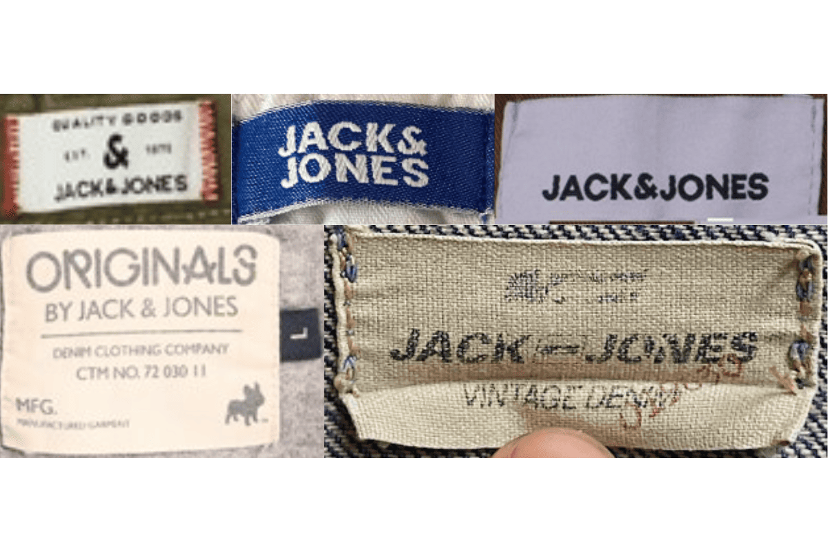 1990s vintage Jack & Jones tags label