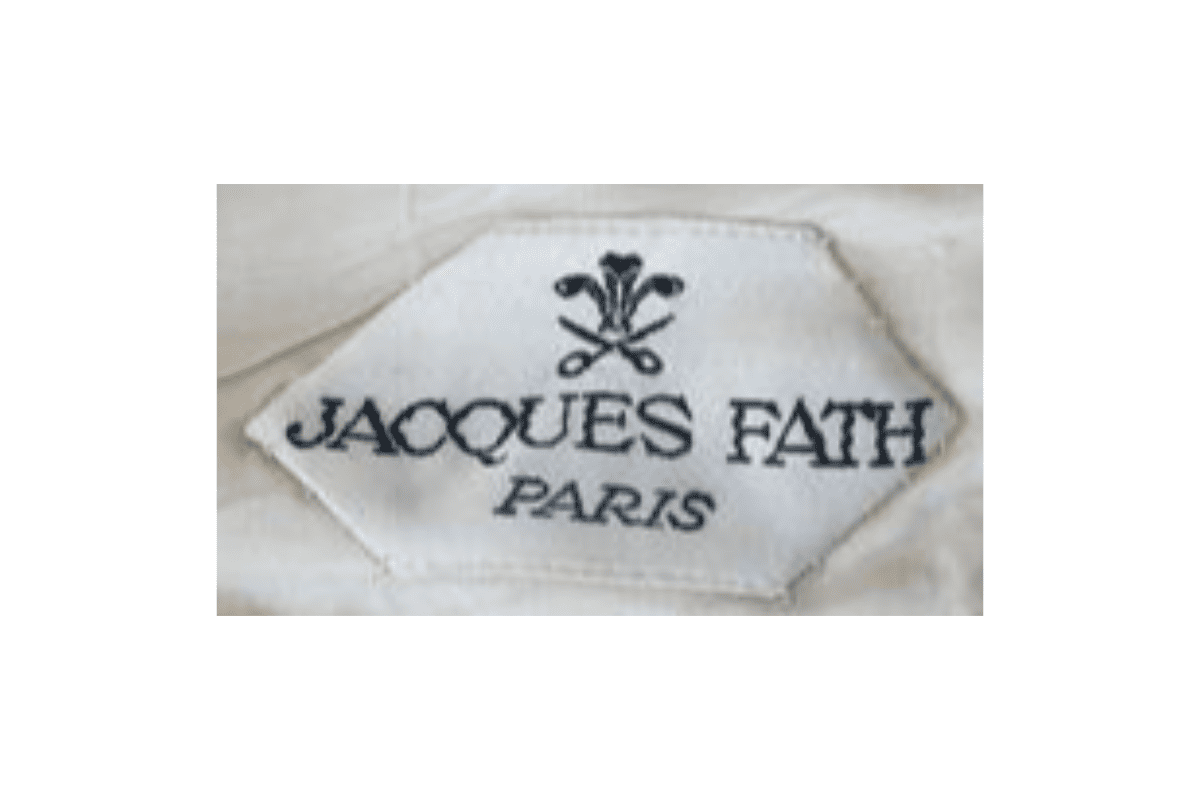 1940s vintage Jacques Fath tags label