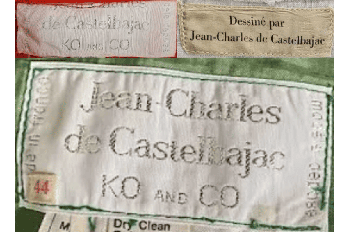 1970s vintage Jean-Charles de Castelbajac tags label