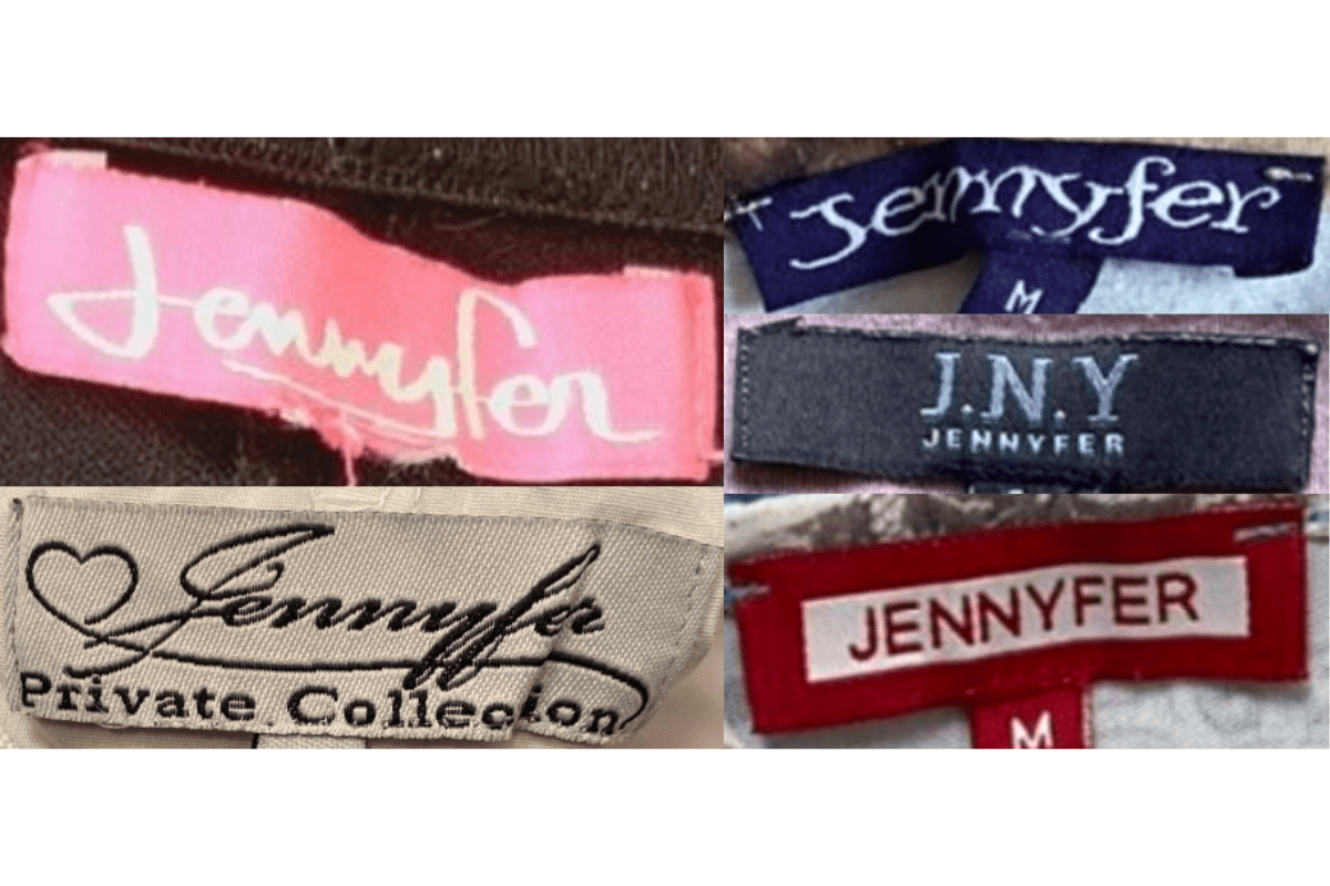 1990s vintage Jennyfer tags label
