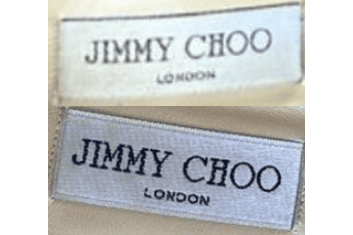 1990s vintage Jimmy Choo tags label