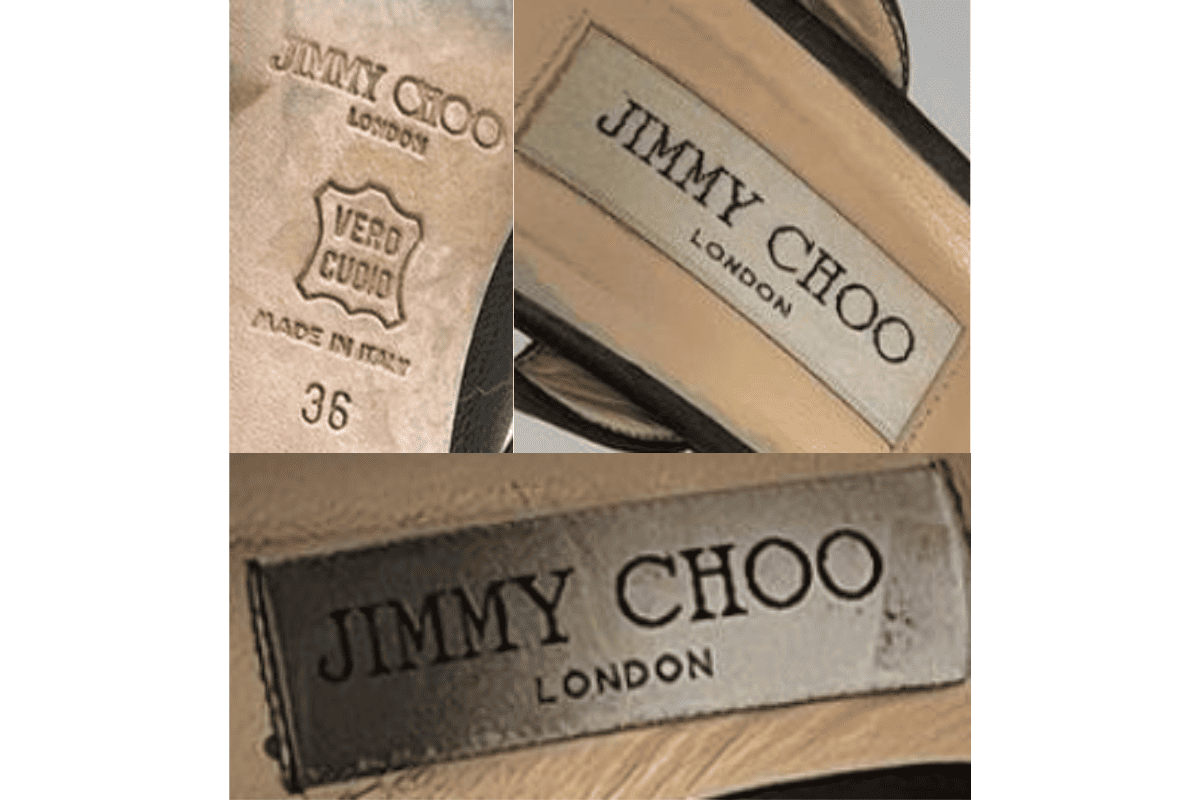 2000s vintage Jimmy Choo tags label