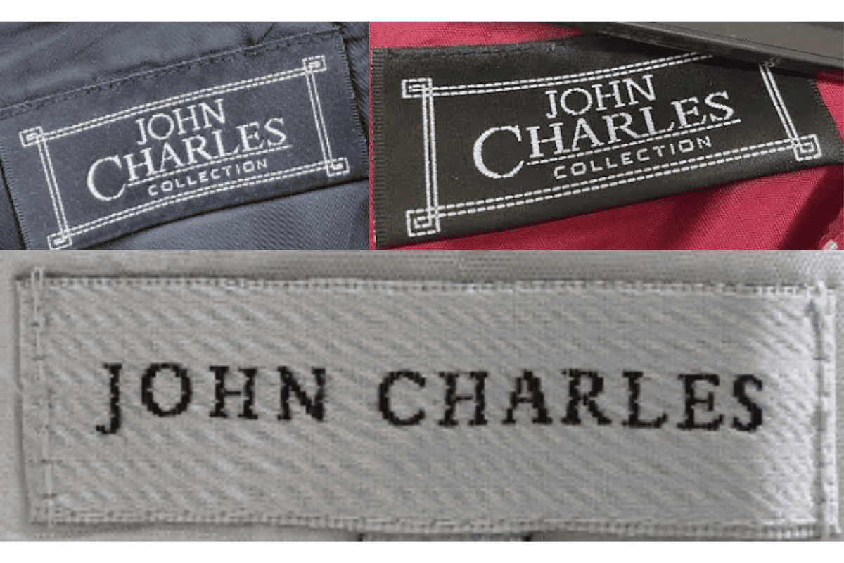 1990s vintage John Charles tags label