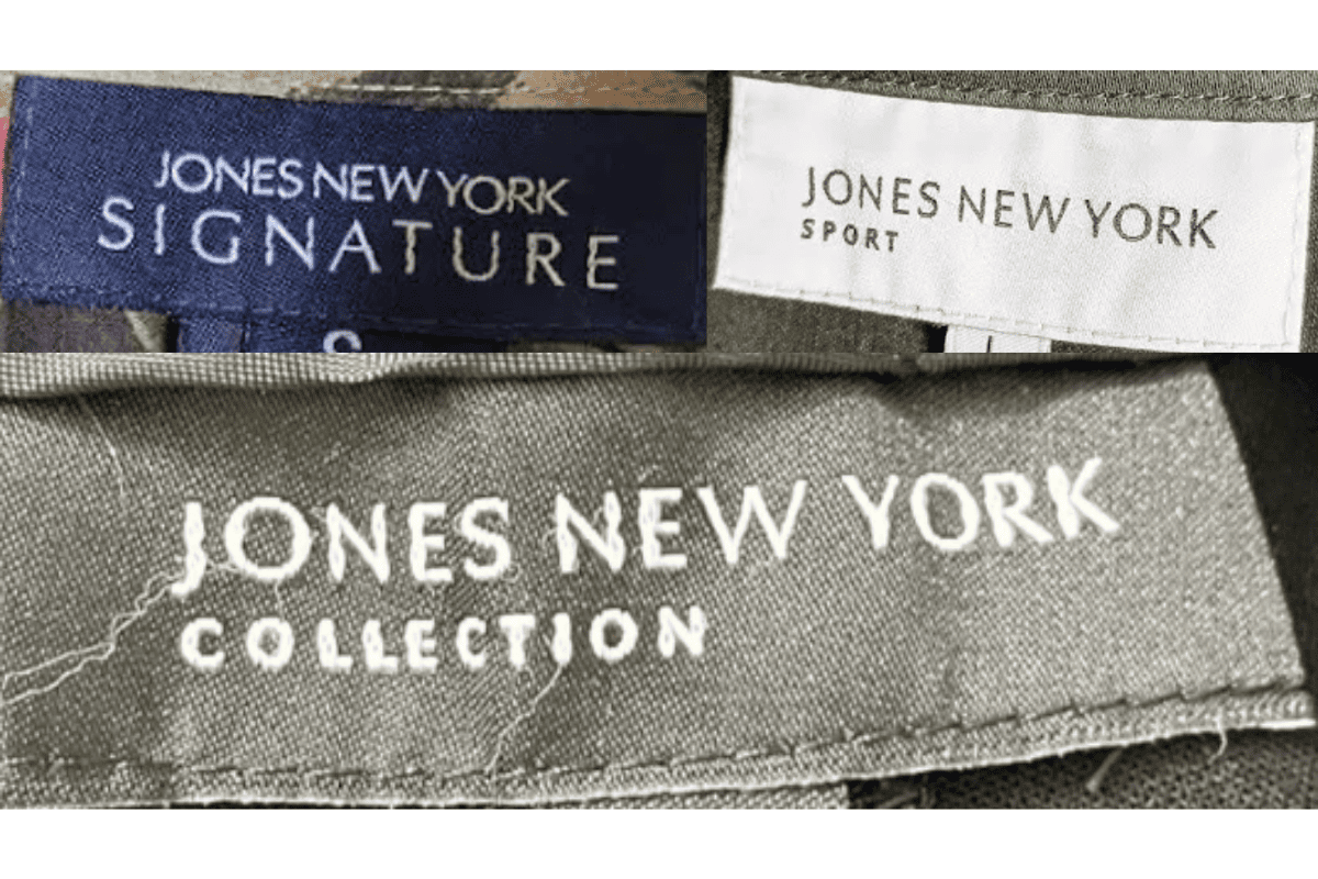 2000s vintage Jones New York tags label