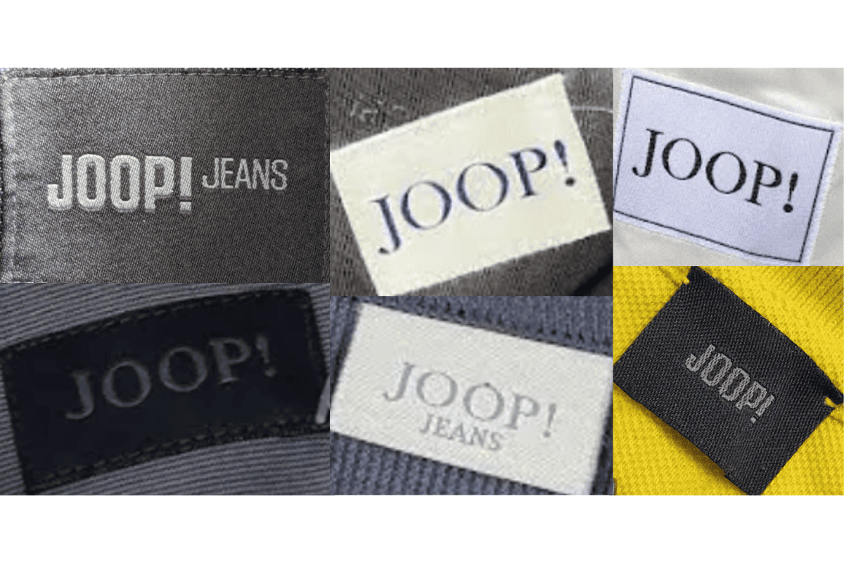 1990s vintage Joop tags label