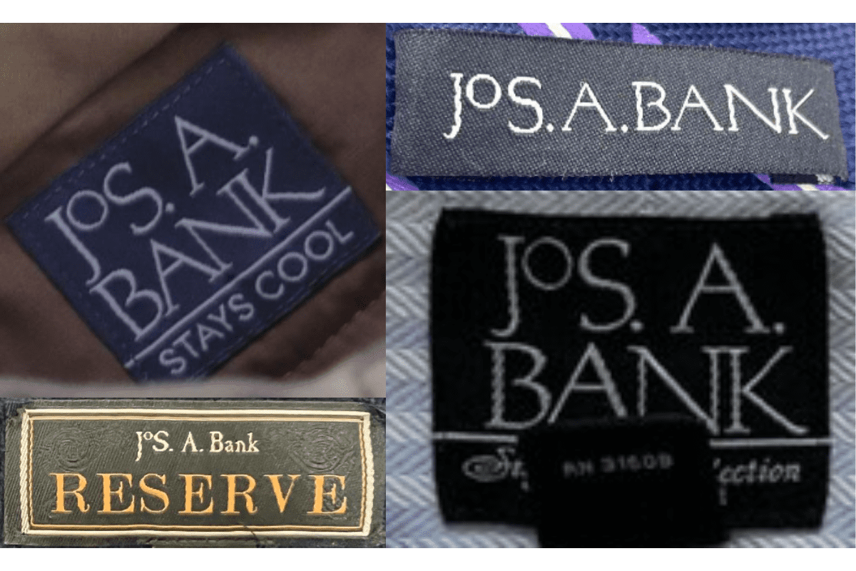 2000s vintage Jos. A. Bank tags label