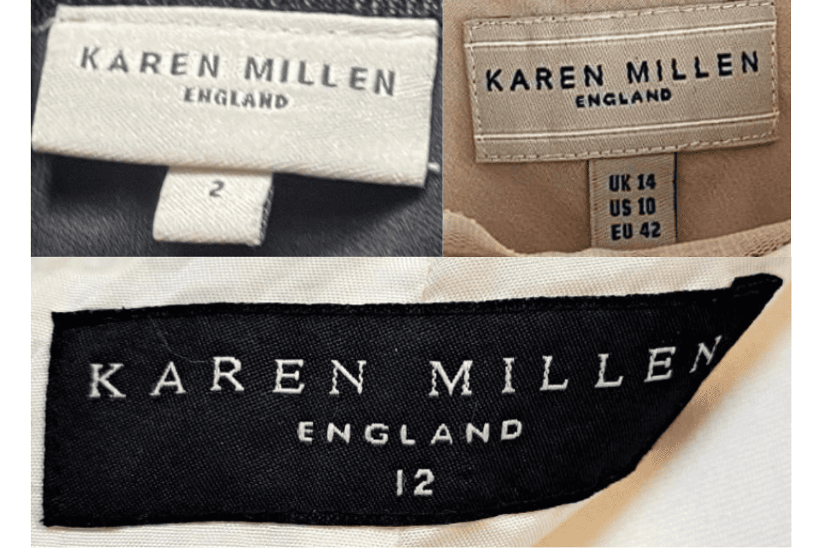 1990s vintage Karen Millen tags label