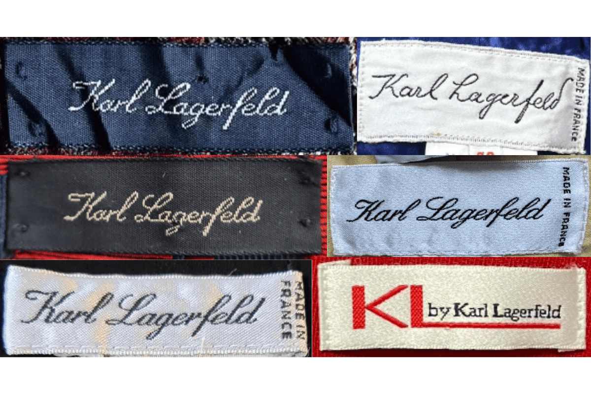 1980s vintage Karl Lagerfeld tags label