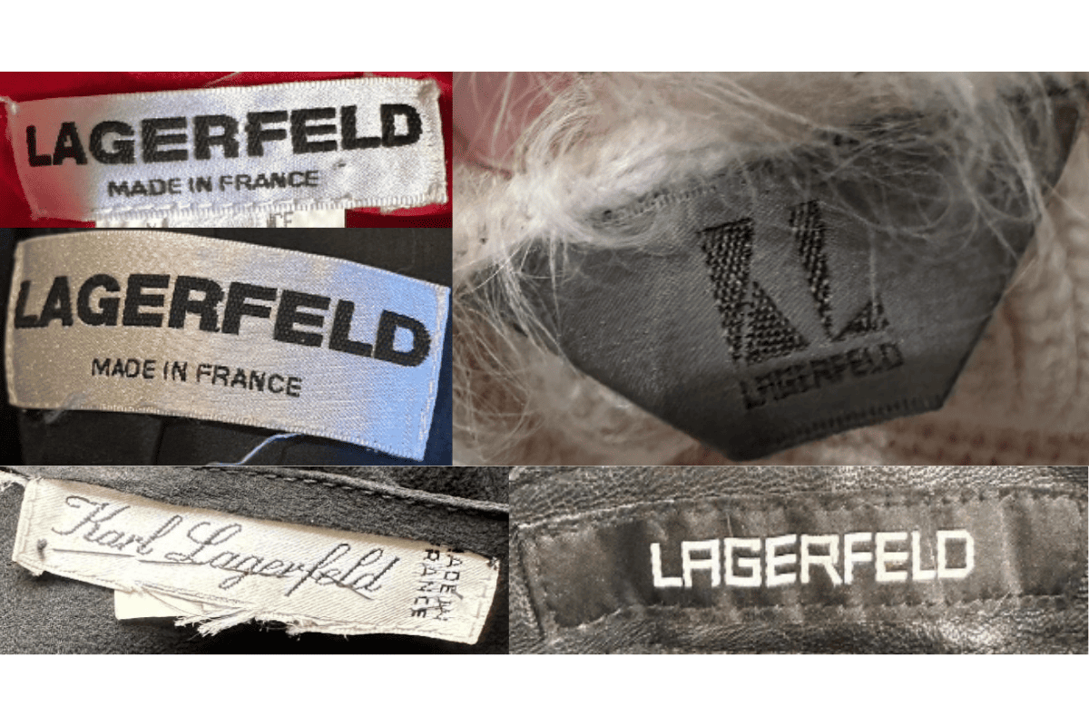 1990s vintage Karl Lagerfeld tags label