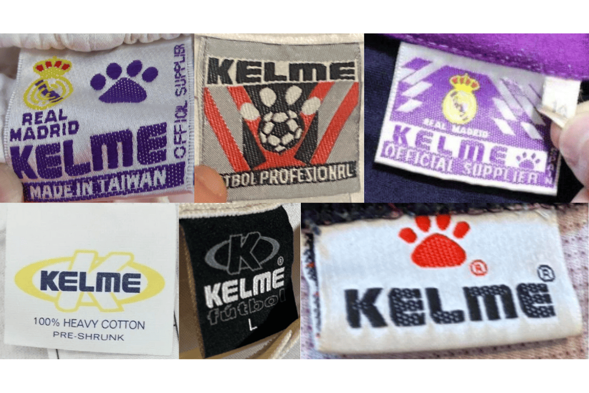 1990s vintage Kelme tags label