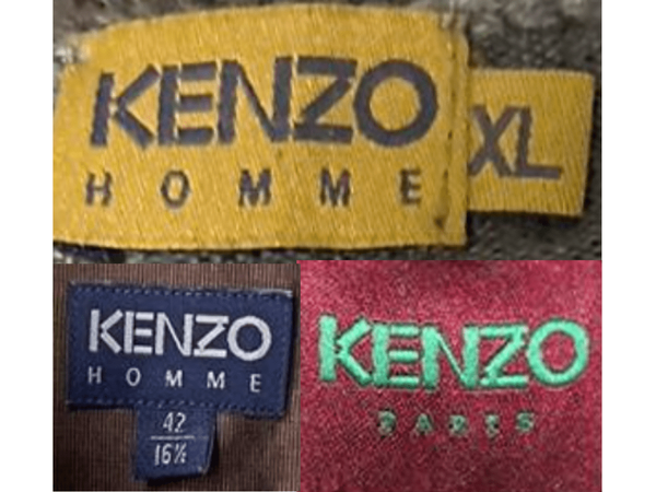 Streamlined 'Kenzo Paris' Tags label