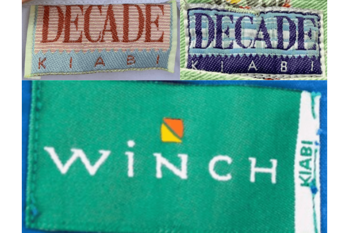 1980s vintage Kiabi tags label