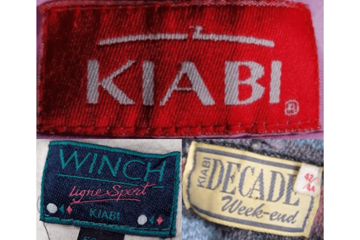 1990s vintage Kiabi tags label