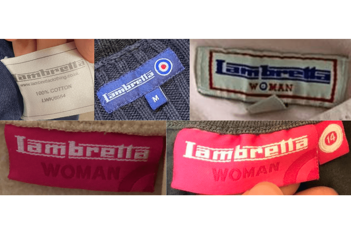 2000s vintage Lambretta tags label