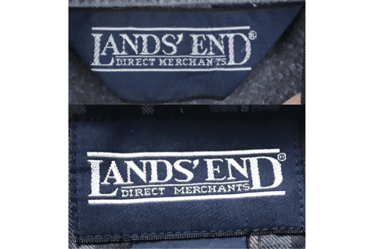 1980s vintage Lands’ End tags label