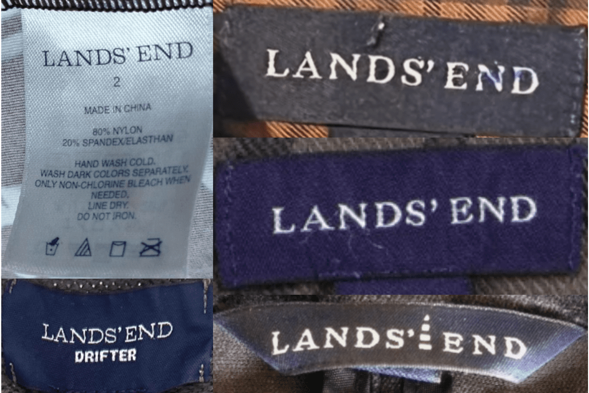2000s vintage Lands’ End tags label
