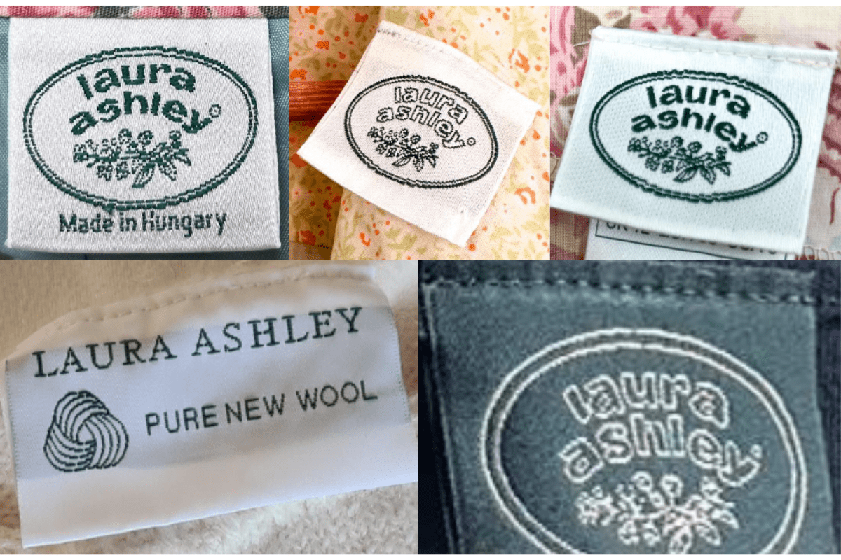 1990s vintage Laura Ashley tags label