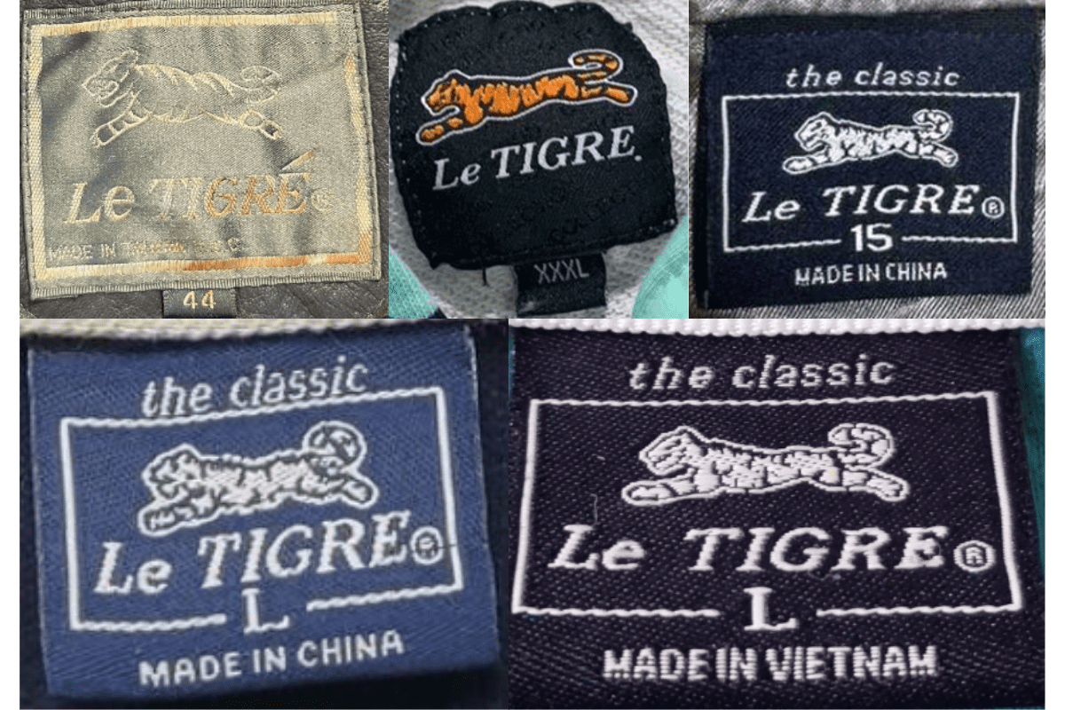 2000s vintage Le Tigre tags label