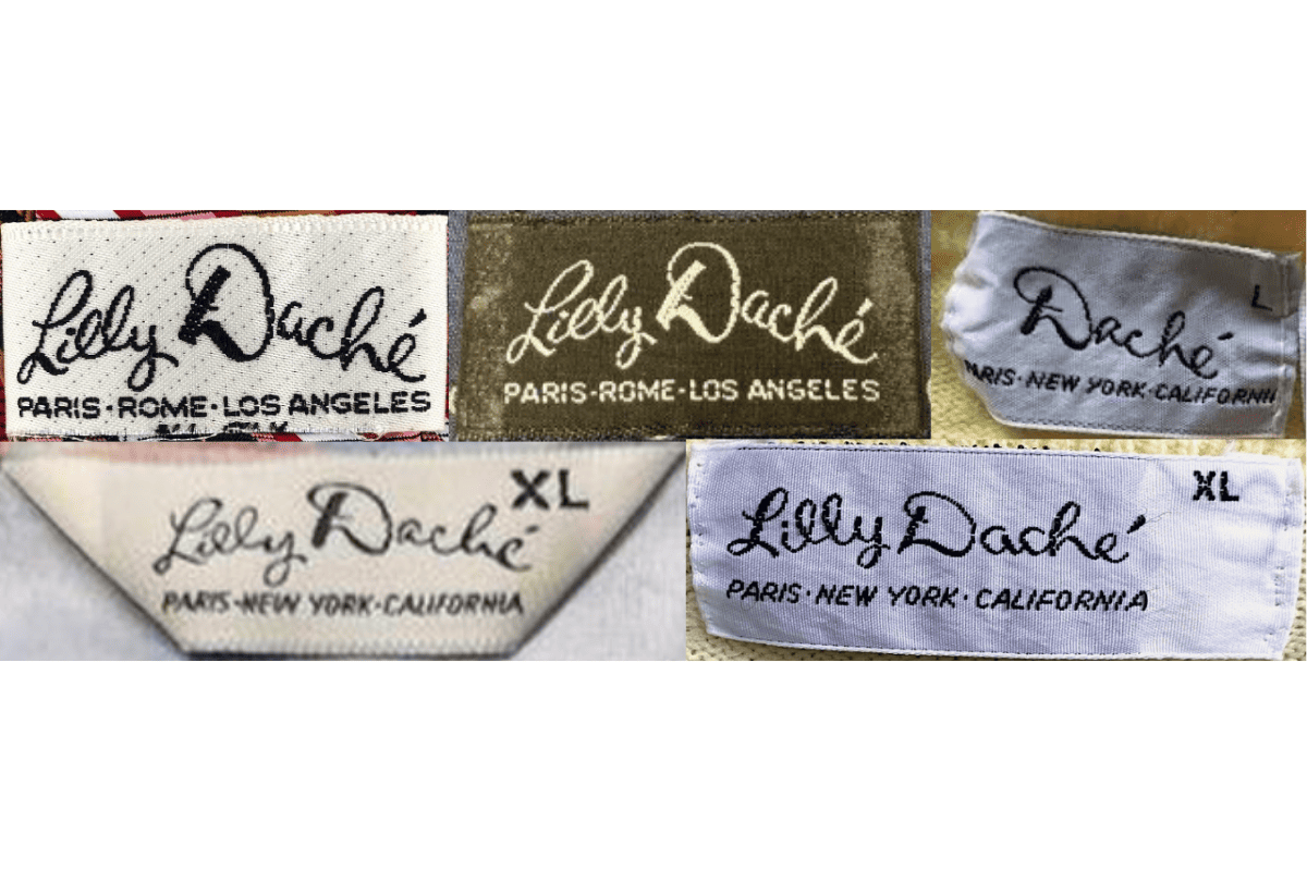 1970s vintage Lilly Daché tags label