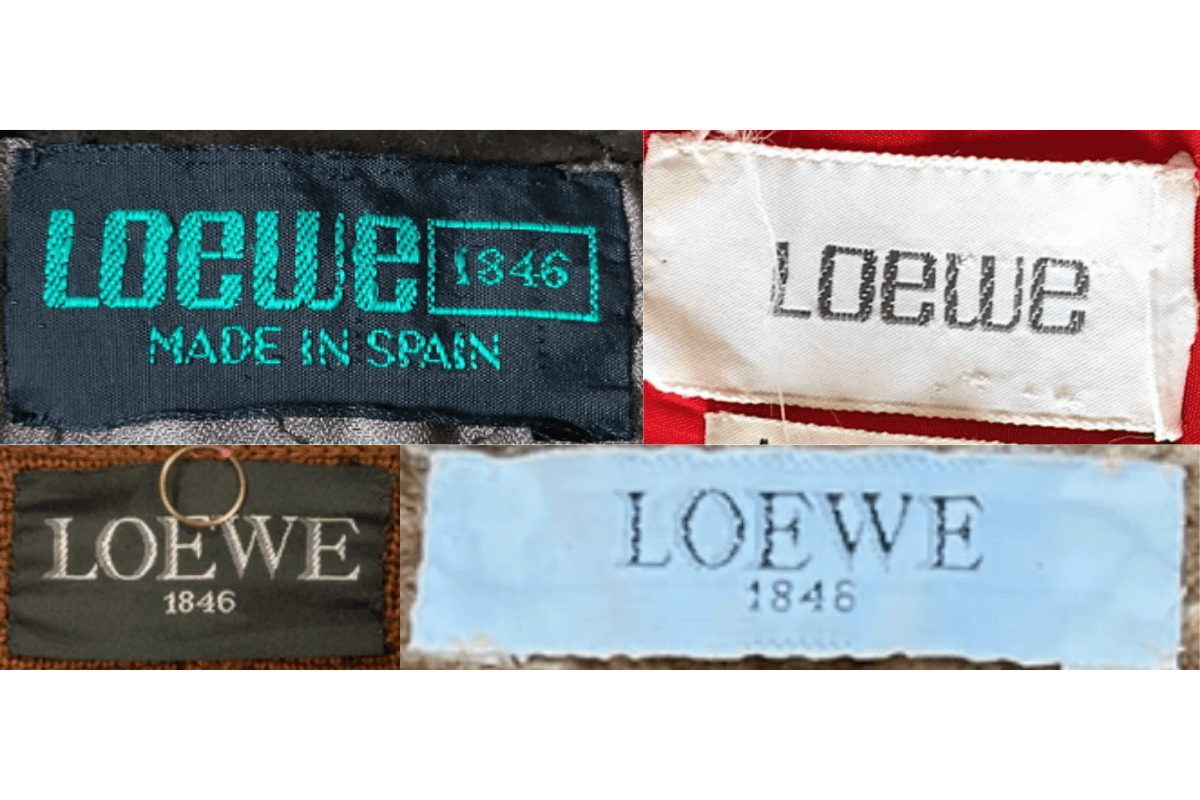 1970s vintage Loewe tags label